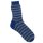 Handgestrickte Socken Gr. 44/45 Stripes grau/blau